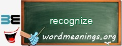WordMeaning blackboard for recognize